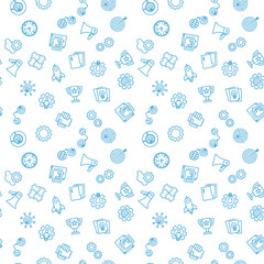 Startup vector seamless outline pattern or background