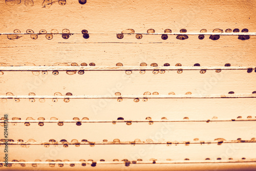 Ceiling Wood Brown Ditry Rust Spot Was Born Rain Drop Stock