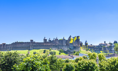 Fototapeta na wymiar Castle of Carcassonne France