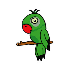 sketch of rose-ringed parakeet. Psittacula krameri