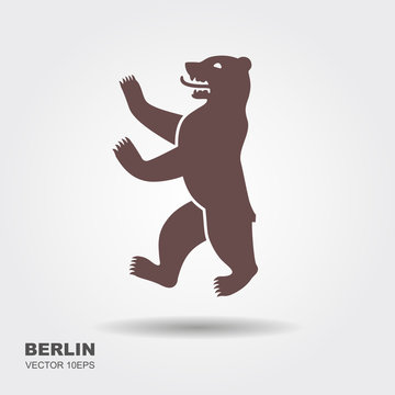 Vector illustration symbol of Berlin, Germany Bear icon