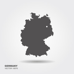 Obraz premium Map of Germany on white background.