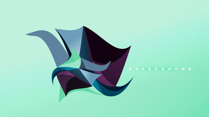 Abstract background - geometric origami style shape composition, triangular low poly design concept. Colorful trendy minimalistic illustration