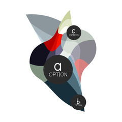 Abstract colorful geometric option infographics design template with sample abc options. Abstract background for business presentation or information banner