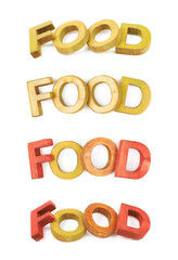 Word made of wooden letters isolated