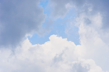 The nature of blue sky with cloud in the morning.