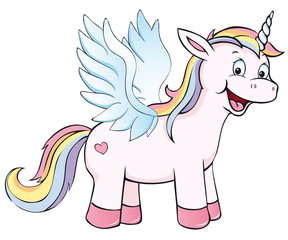 cute unicorn with wings 