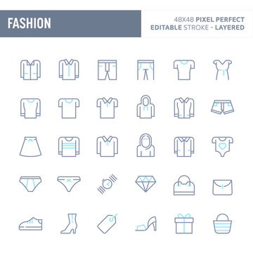 Fashion Minimal Vector Icon Set (EPS 10)