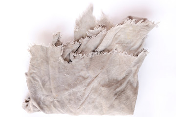 Dirty rag isolated on white background