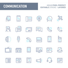 Communication Vector Icon Set (EPS 10)