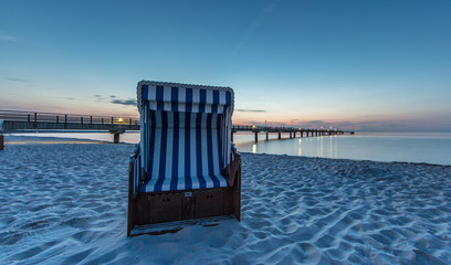 Strandkorb am meer