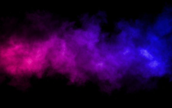 colorful smoke on a black background. Abstract background