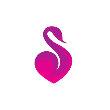 swan logo flame gradient 