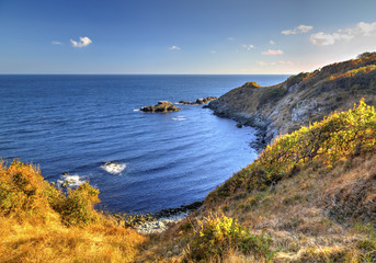 Beautiful landscape on rocky shore