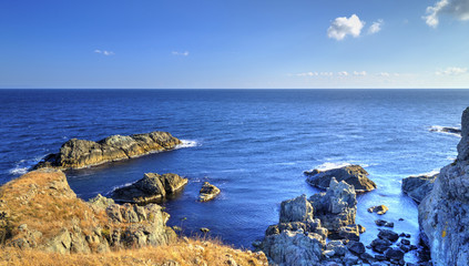 Beautiful landscape on rocky shore