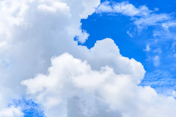 The nature of blue sky with cloud in the morning.