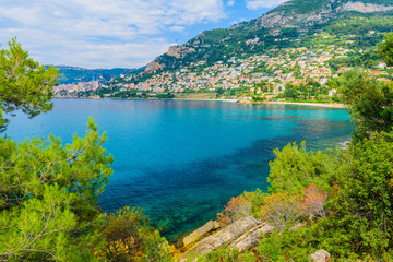 Beautiful view from Cape Martin to the beaches and Monaco. Cote d'Azur. France