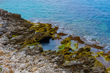 View from Cape Martin on the coast. Cote d'Azur. France