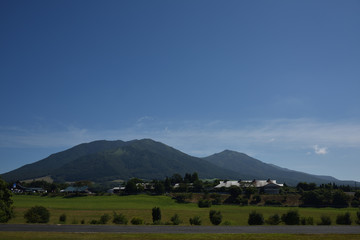 日本の岡山の美しい蒜山三座