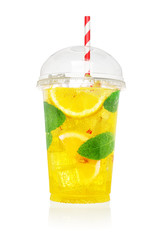 Lemonade soft drink isolated
