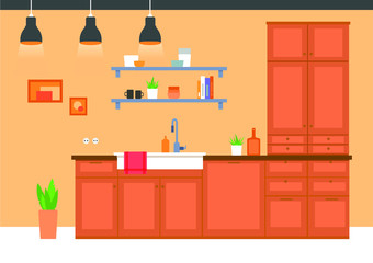 Küche Vektor Illustration