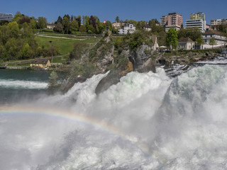 Rhine Falls at Schaffhausen, Canton of Schaffhausen, Switzerland, Europe