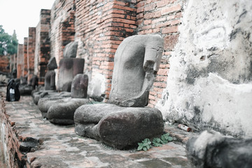 Fototapeta na wymiar Ruins of ancient Buddha