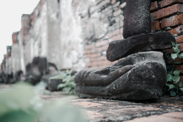 Naklejka na ściany i meble Ruins of ancient Buddha