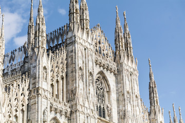 Fototapeta premium Duomo di Milano, the Cathedral Church of Milan, Lombardy, Northern Italy