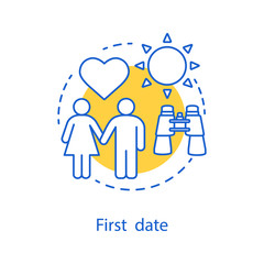 First date concept icon
