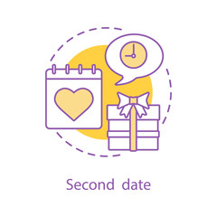 Second date concept icon