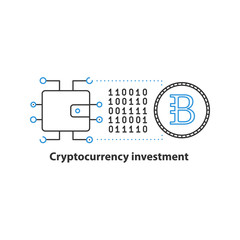 Cryptocurrency investment concept icon