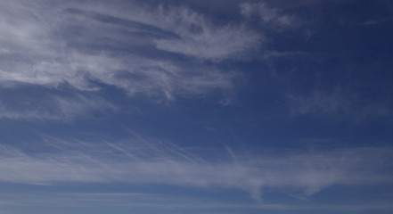 clouds in the blue sky, transparent