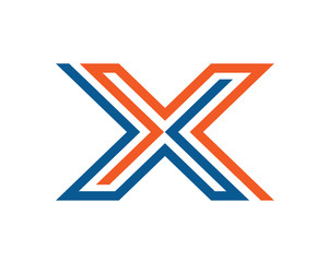 creative X letter logo template
