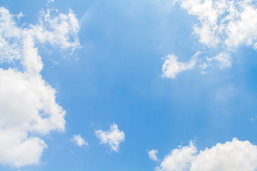 White clouds on a blue sky