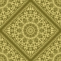 Fashion design Print with Mandala floral pattern. Vector illustration