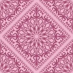 Fashion design Print with Mandala floral pattern. Vector illustration