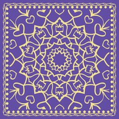 Floral geometric ornament. vector illustration.