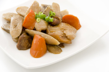 鶏肉と根菜の煮物