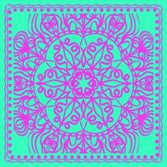 Mandala floral geometric pattern. Vector illustration