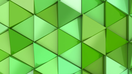 Pattern of green triangle prisms