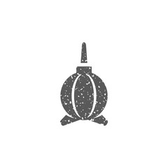 Blower icon in grunge texture. Vintage style vector illustration.