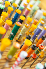 Schneider Werkzeug zum nähen, knöpfe, fäden, kartuschen