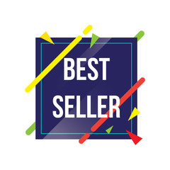 Best seller label illustation