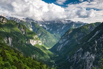 Beautiful valley in Julian Alps mountains, Slovenia