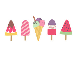 Vector set of ice cream