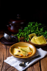 Delicious Swabian original! Maultaschen with traditional filling
