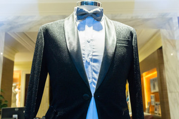 luxury suit in shop