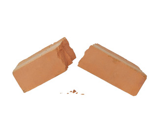 Brick  Broken isolated on White Background