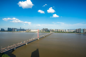 Obraz premium panoramic city skyline in urban